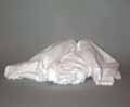 Picture of recycled all white cloth wiper rags.  They are cut-up pieces of   T-shirt materials in white and are recycled all purpose general cotton wiper.